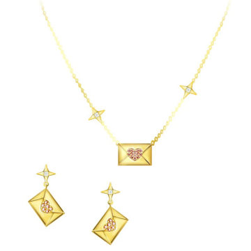 925 Necklace and Earrings Jewelry Sets Woman